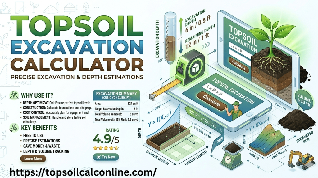 Topsoil coverage Calculator