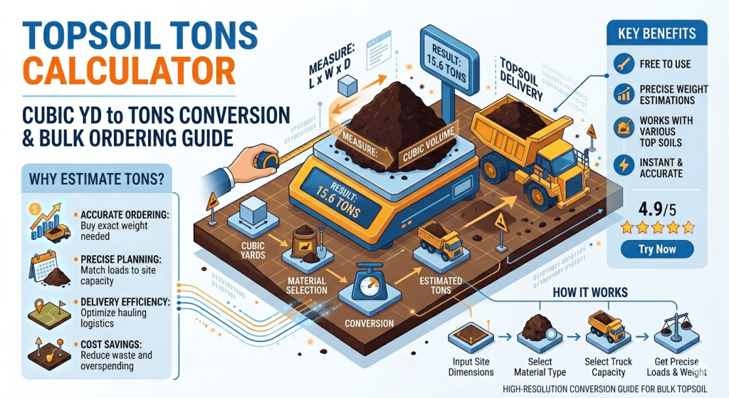 Topsoil yard calculator